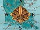 Louisiana State Fleur De Lis Watercolor