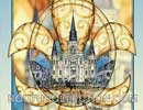 St Louis Cathedral Jackson Sq Fleur De Lis Watercolor